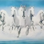 Seven white horses